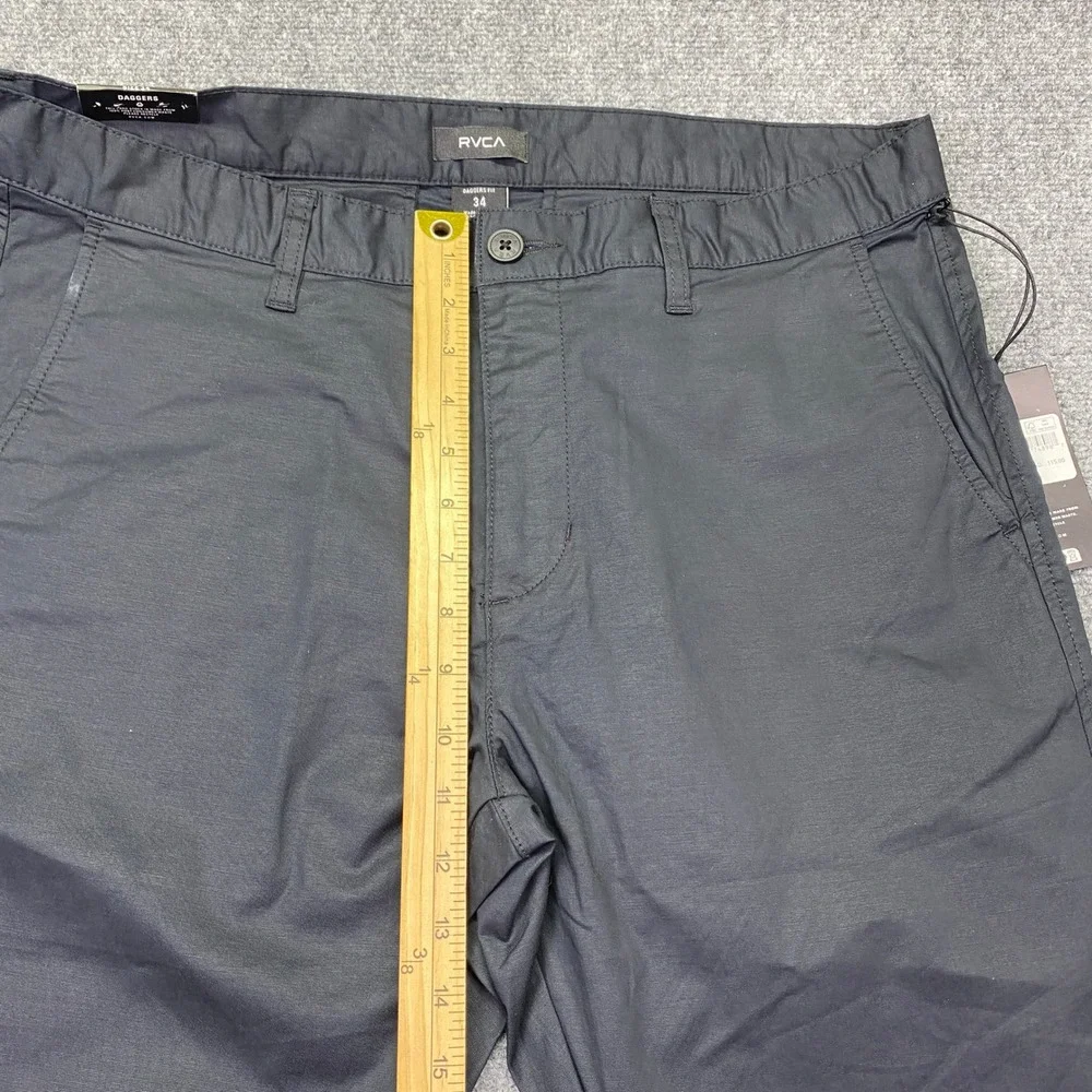 RVCA Daggers Tech Chino 2 Mens Slim Fit Pants‎ Black AVYNP00214 Size 34 NWT